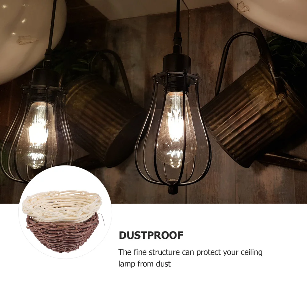 

2Pcs Decorative Weaving Light Cover Simple Durable Lampshade Home Lampshade