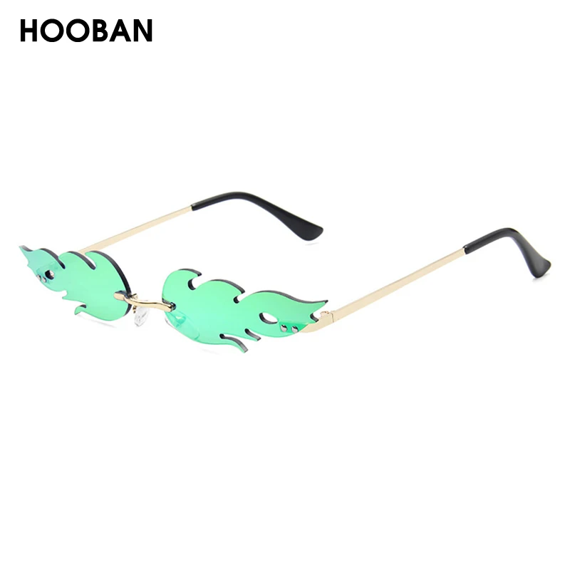 Солнцезащитные очки HOOBAN без оправы UV400 для мужчин и женщин модные брендовые