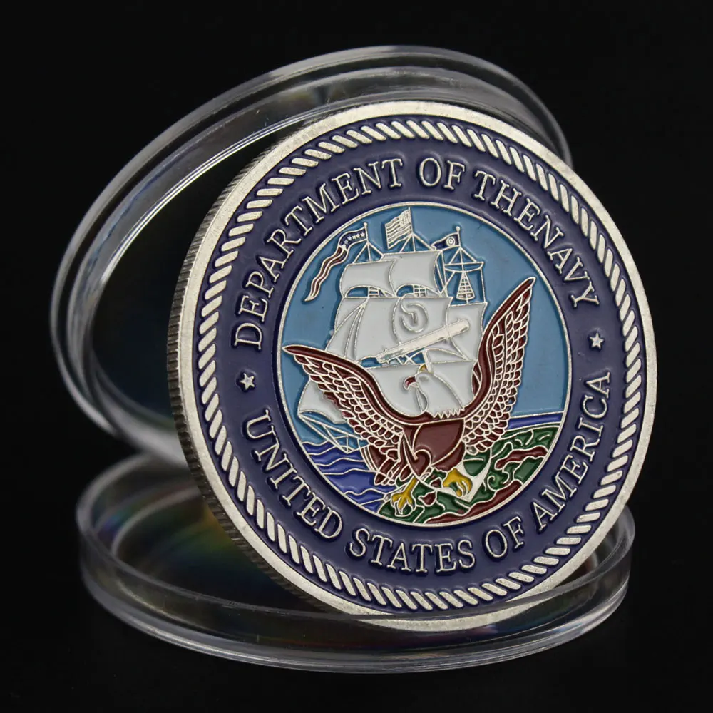 

United States CVN-17 Aircraft Carrier Souvenir Coin Silver Plated Commemorative Coin Military Fans Collectible Challenge Coin