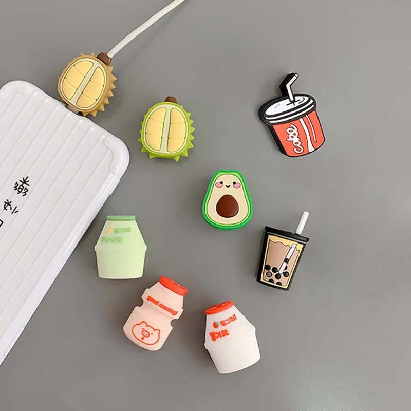 Веселые фрукты защитное устройство для заряжающего кабеля Крышка Мобильный