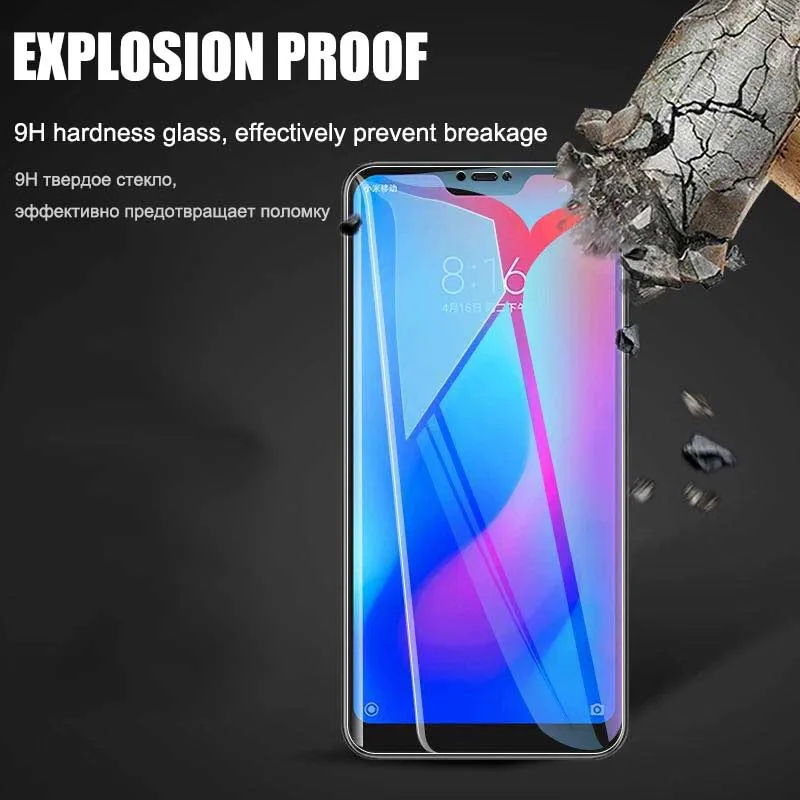 2 шт. закаленное стекло на весь экран для Xiaomi Redmi 6 6A защита экрана 9H анти Blu-Ray
