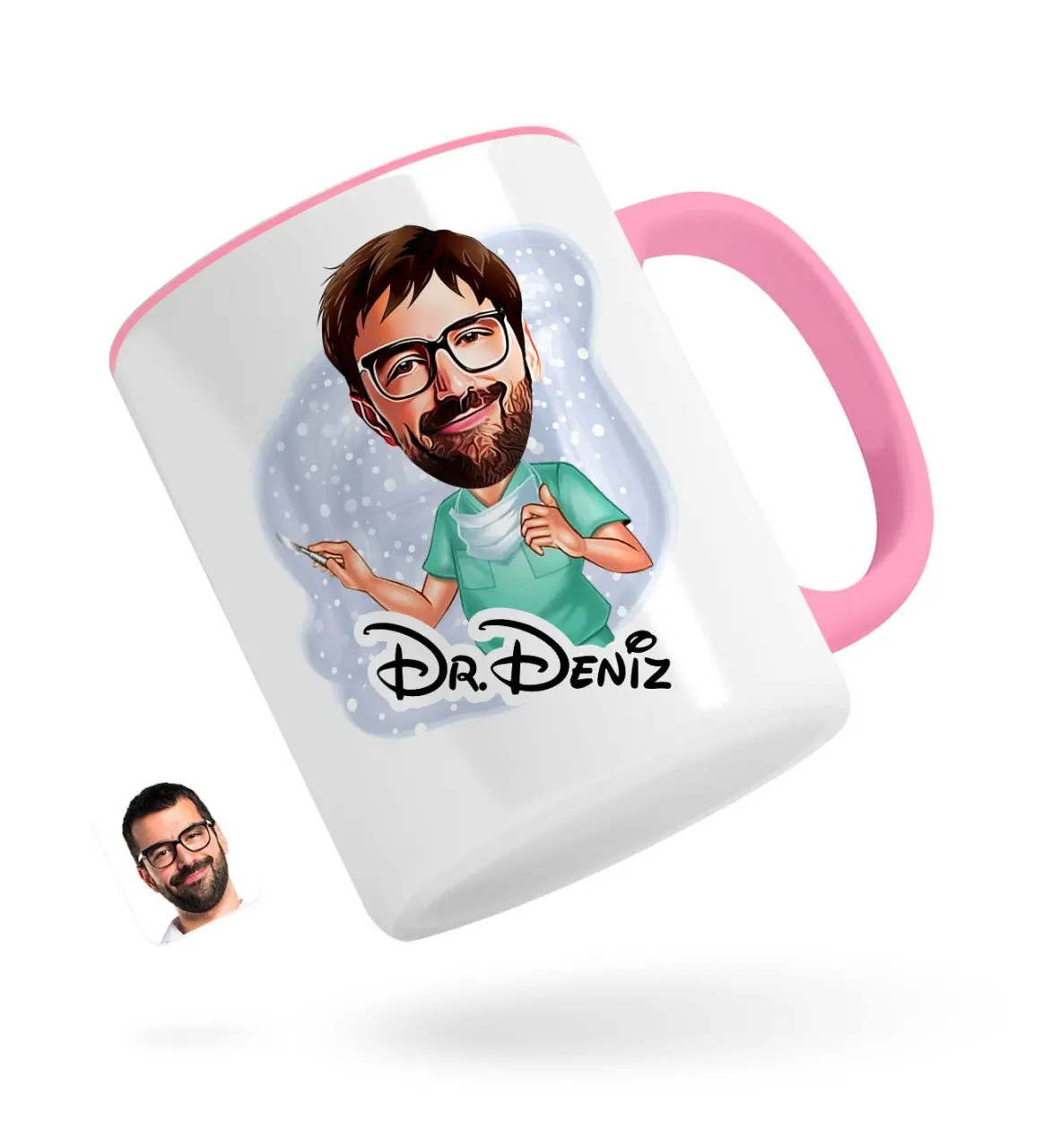 

Персонализированные Для Мужчин 'S Cerrah карикатура розовый кружка Bardak-1