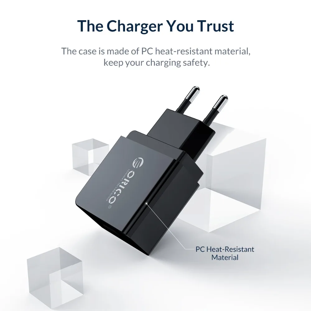 ORICO 18 Вт быстрое зарядное устройство 3,0 2,0 ЕС вилка мини настенное USB зарядное устройство адаптер для путешествий для iPhone samsung Xiaomi huawei