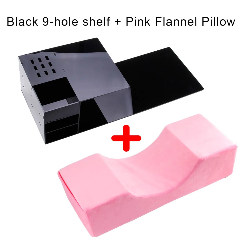 9 holes Black set A Наращивание ресниц фланелевая Полиуретановая подушка эргономичная память шеи ресниц полка для подушки для салонного использования прививка поддержка наращивание ресниц инструменты - Цвет: 9 holes Black set A