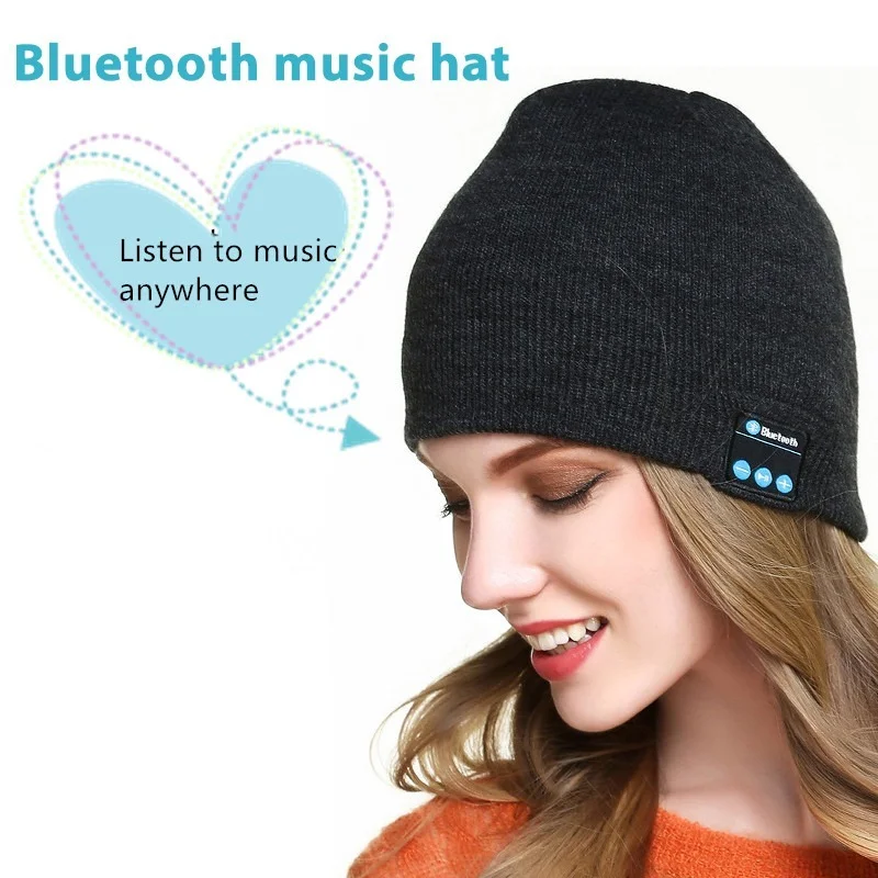 

Беспроводные Bluetooth-наушники, Спортивная музыкальная шапка, умная гарнитура, облегающая шапка, зимняя шапка с динамиком для телефона
