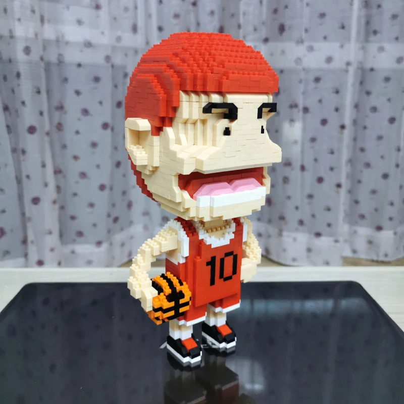 Hsanhe аниме Slam Dunk Hanamichi Sakuragi баскетбольный плеер 3D модель DIY Мини Алмазные Блоки