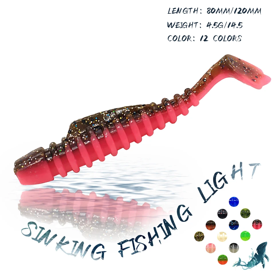 

KoKossi 5PCS/3PCS 80MM/12MM Fishing Lures Artificial Soft Bait Wobblers Floating Water Jigging Carp Fishing Accessories Tackle