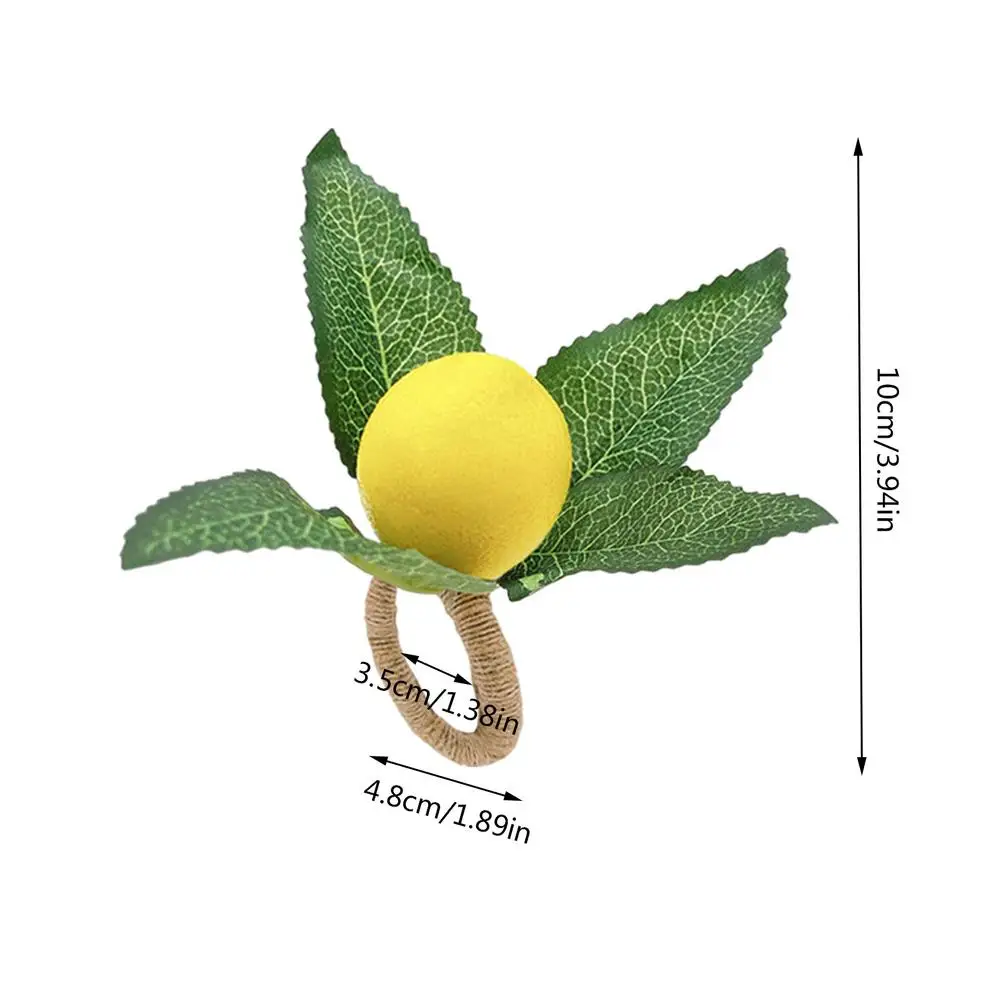 

Lemon Napkin Rings Napkin Serviette Holders Set Of 6 For Party Birthday Wedding Holiday Banquet Decoration Home Table Decoration