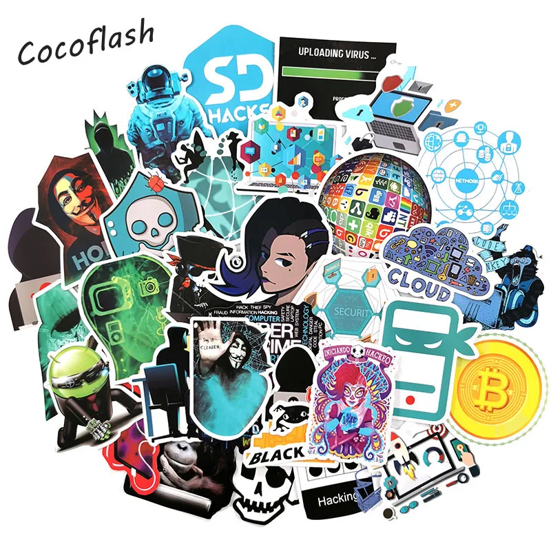 10/50 PCS Programming Hackers Sticker Programs Language Internet Software Decal Stickers For Geek Notebook PS4 Computer Laptop