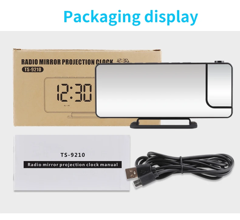 FM-радио светодиодный цифровой смарт-будильник часы настольные электронные USB