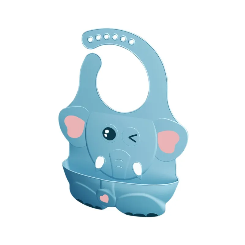 Babero de beb&eacute; impermeable, alimentaci&oacute;n de silicona, toalla de Saliva para beb&eacute; reci&eacute;n nacido, babero de beb&eacute; de dibujos animados ajustable-3