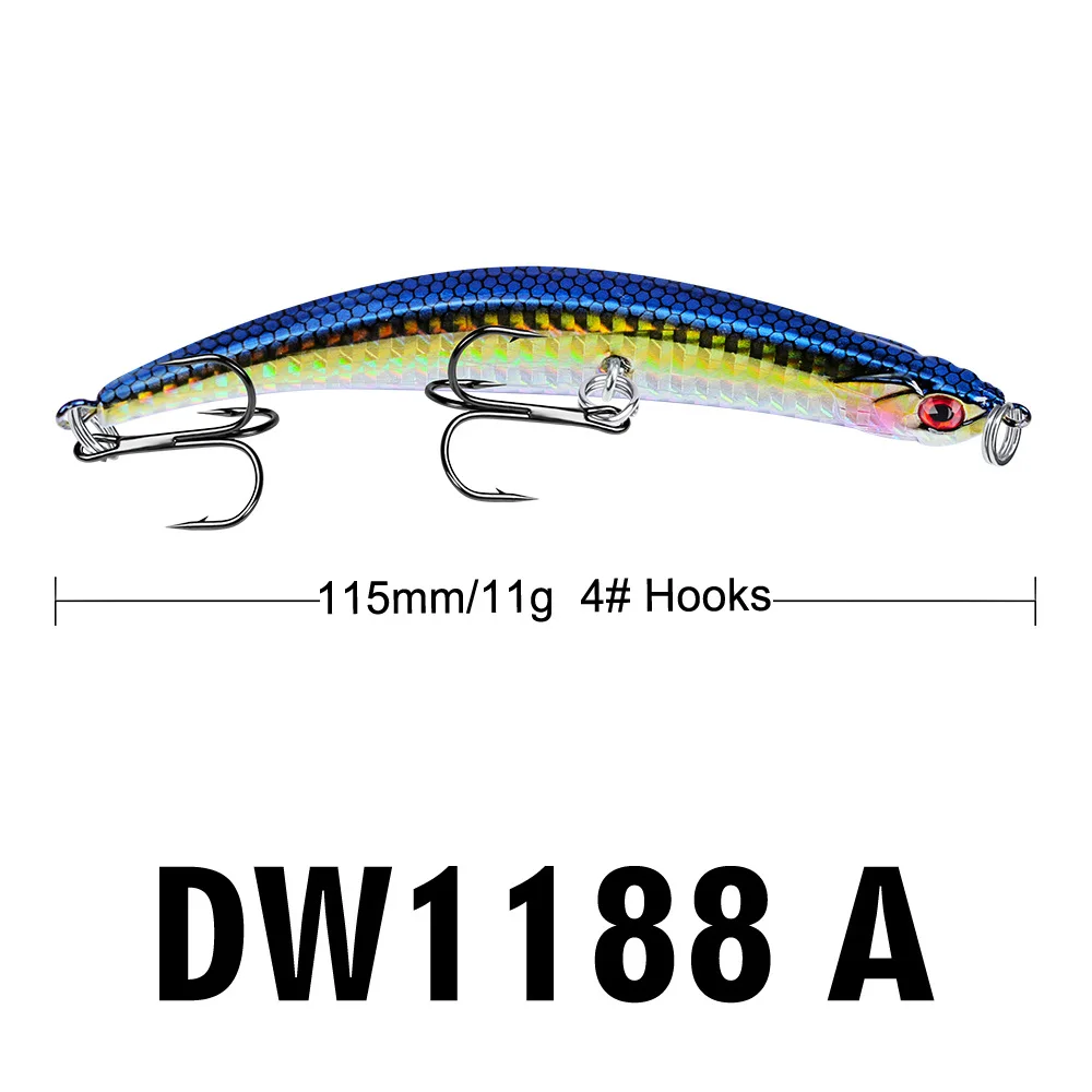 

11.5cm 11g Topwater Pencil Lure Hard Bait Minnow Fishing Lures Wobblers Artificial Bait Rattlin Crankbaits Fishing Pike