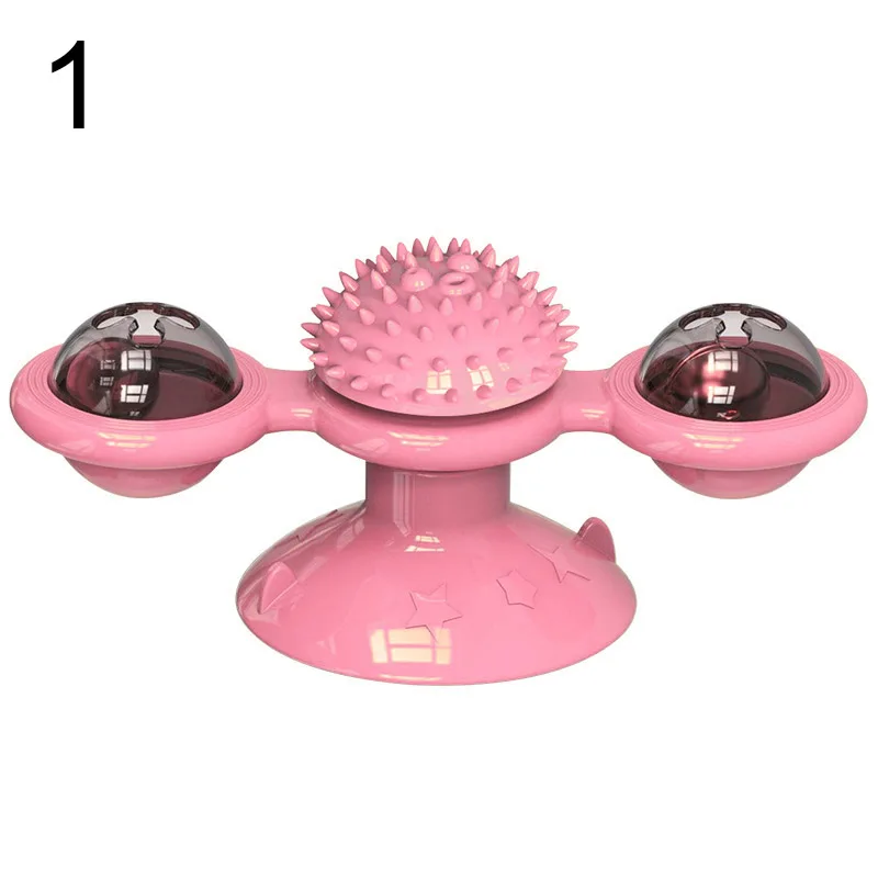 

Cat Turning Windmill Turntable Tickle Cat Toy Scratch Hair Brush Pet Accessories THJ99