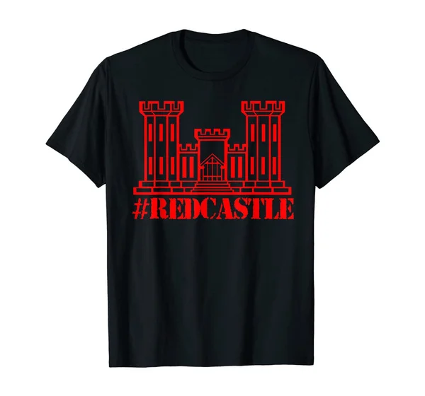 

Military Combat Engineer Red Castle T-Shirt
