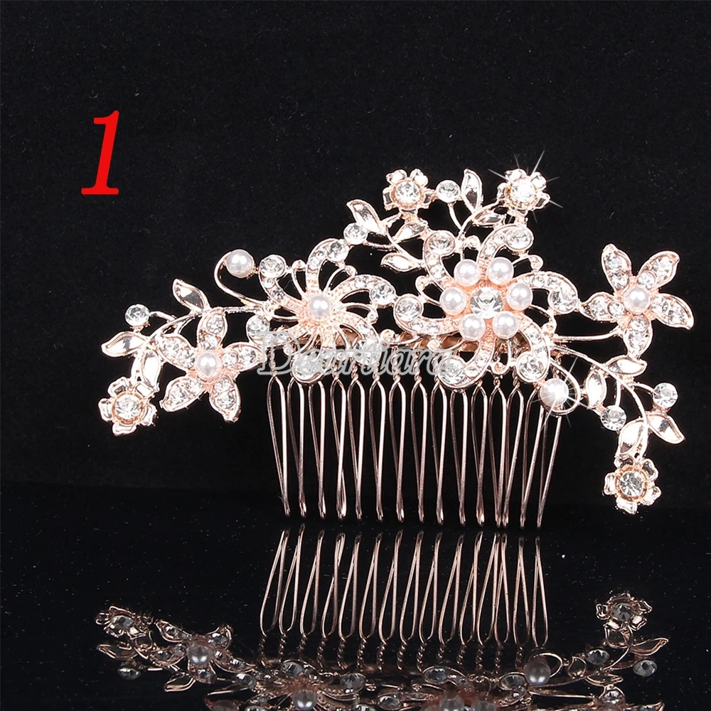 Гребень для волос с жемчугом и кристаллами | Украшения аксессуары