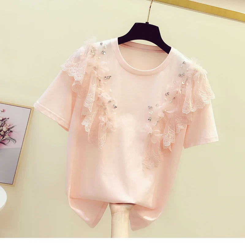 

Short-sleeved T-shirt women 2021 summer new design fashion top GRAY22