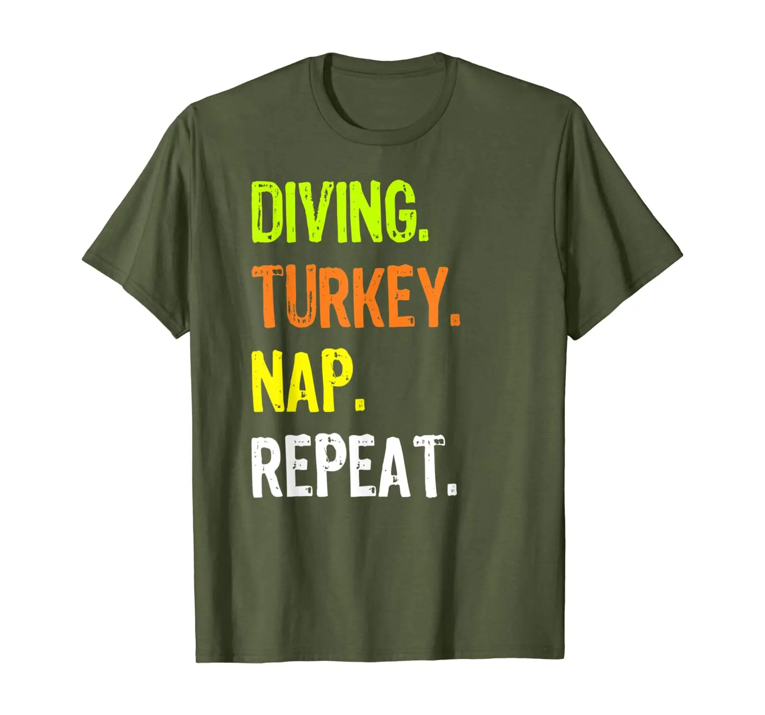 

Funny Thanksgiving design - Diving Turkey Nap Repeat T-Shirt
