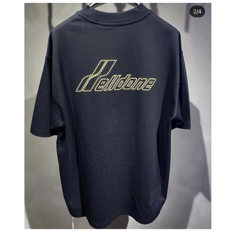 

High quality summer new short-sleeved T-shirt men's Welldone diamond letter oversize loose o-enckT T-shirt for women