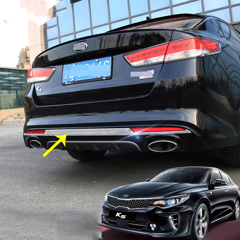 Авто аксессуары ABS хромированный задний бампер для губ накладка 1 шт. Kia Оптима 2016