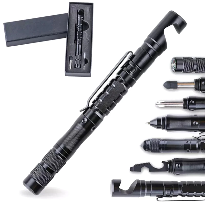 

Multifunction Tactical Pen Touch Screen Pen Outdoor Survival Tool with Compass Multifunctional Tactical Pen multitool