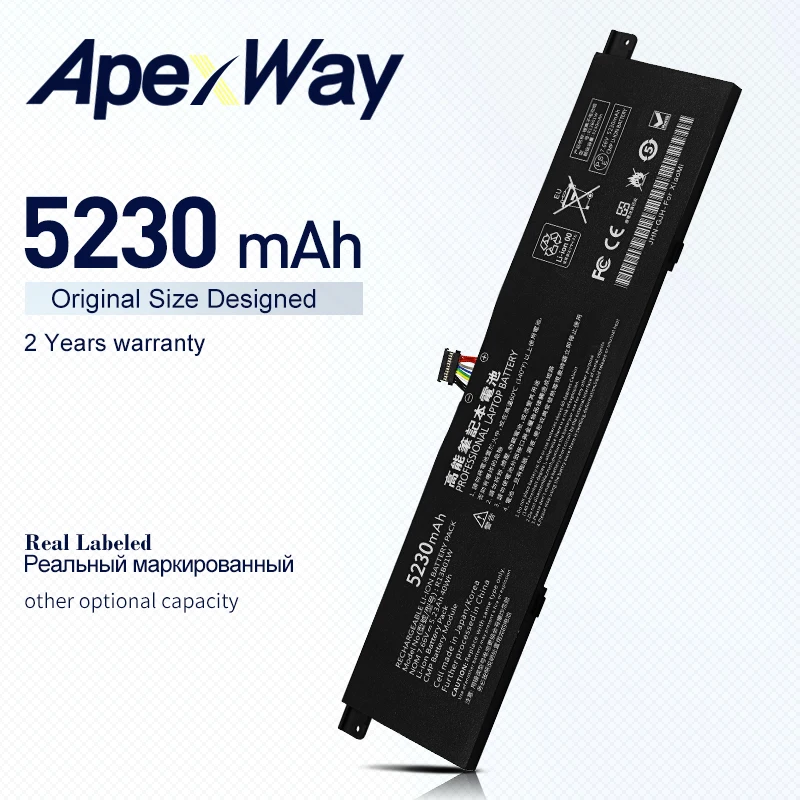 Аккумулятор ApexWay для ноутбука 7 66 в R13B01W R13B02W планшетного ПК Xiaomi Mi Air 13 3 дюйма 5230