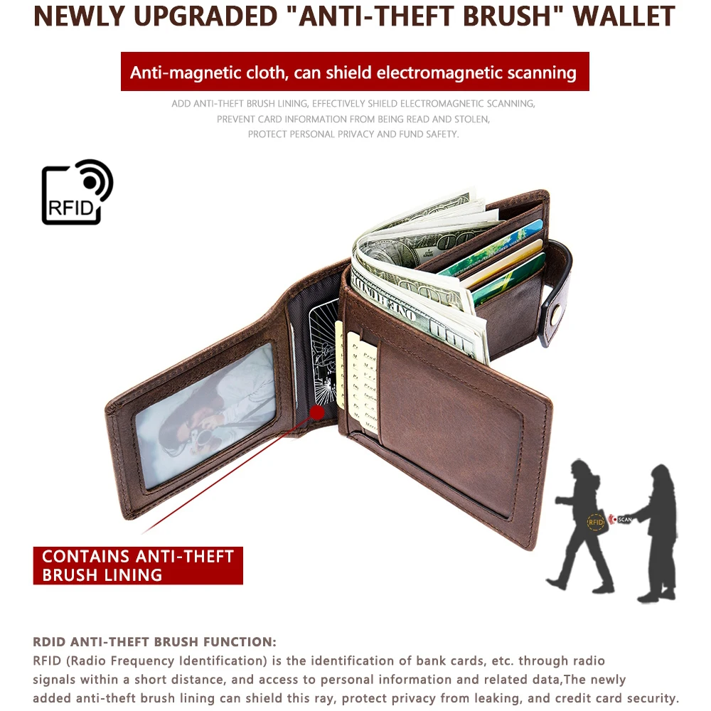 MVA кошелек мужской кожаный тонкий из натуральной кожи мужские кошельки с картами