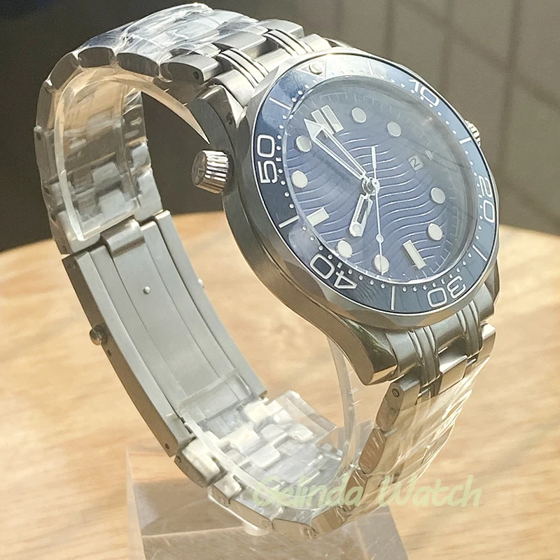 Роскошные 41 мм прозрачные односторонние керамические часы кольцо