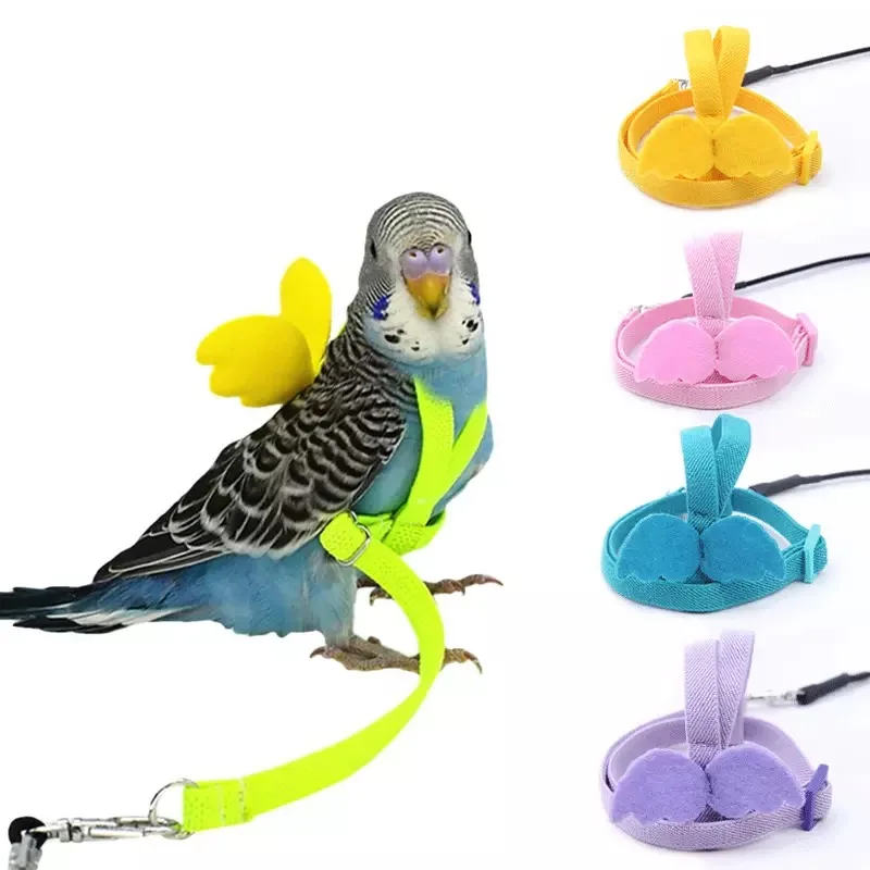 

Pet Parrot Bird Harness and Leash Flying Straps Outdoor Training Traction Rope