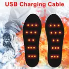 Стельки для обуви с подогревом от USB, Зимние Стельки С Подогревом для ног, термоковрик, обогреватель для занятий спортом на открытом воздухе, для велоспорта, туризма, Подогреваемые стельки, размер cropbolпы