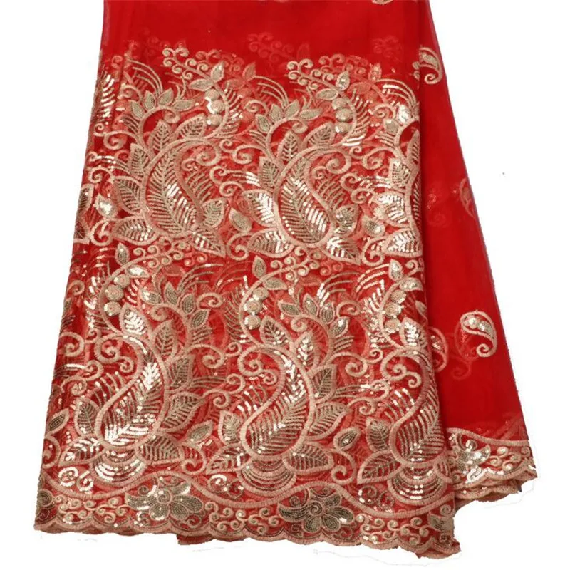 African Handcut Lace Fabric With Sequins Embroidery Tulle Voile Hot Sale Organza | Дом и сад