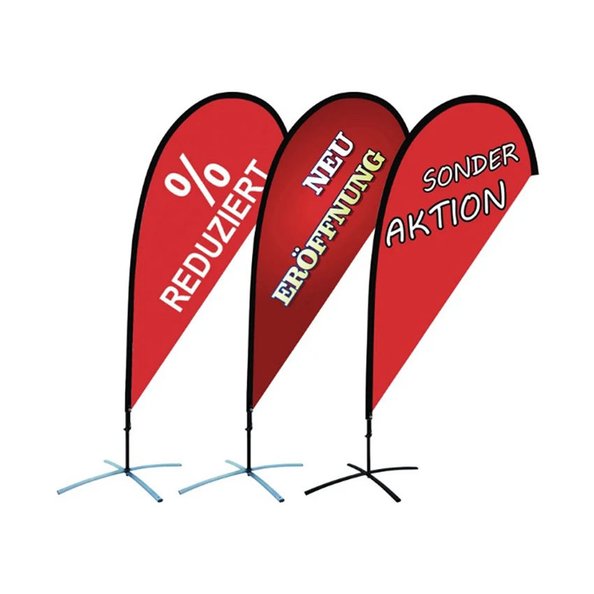 Пользовательский каплевидный флаг пляжный баннер спортивный клуб цифровая