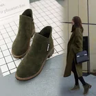 Ботинки женские замшевые, с Плюшевым Мехом, теплые, Осень-зима, 2021
