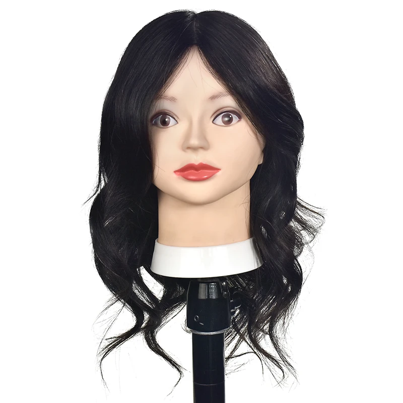 100% настоящие натуральные человеческие волосы для обучения головы манекена с