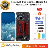 5pcs aaa 6 5 display for huawei honor 8x lcd display jsn al00 l22 touch screen digitizer assembly frame 10 touch with frame