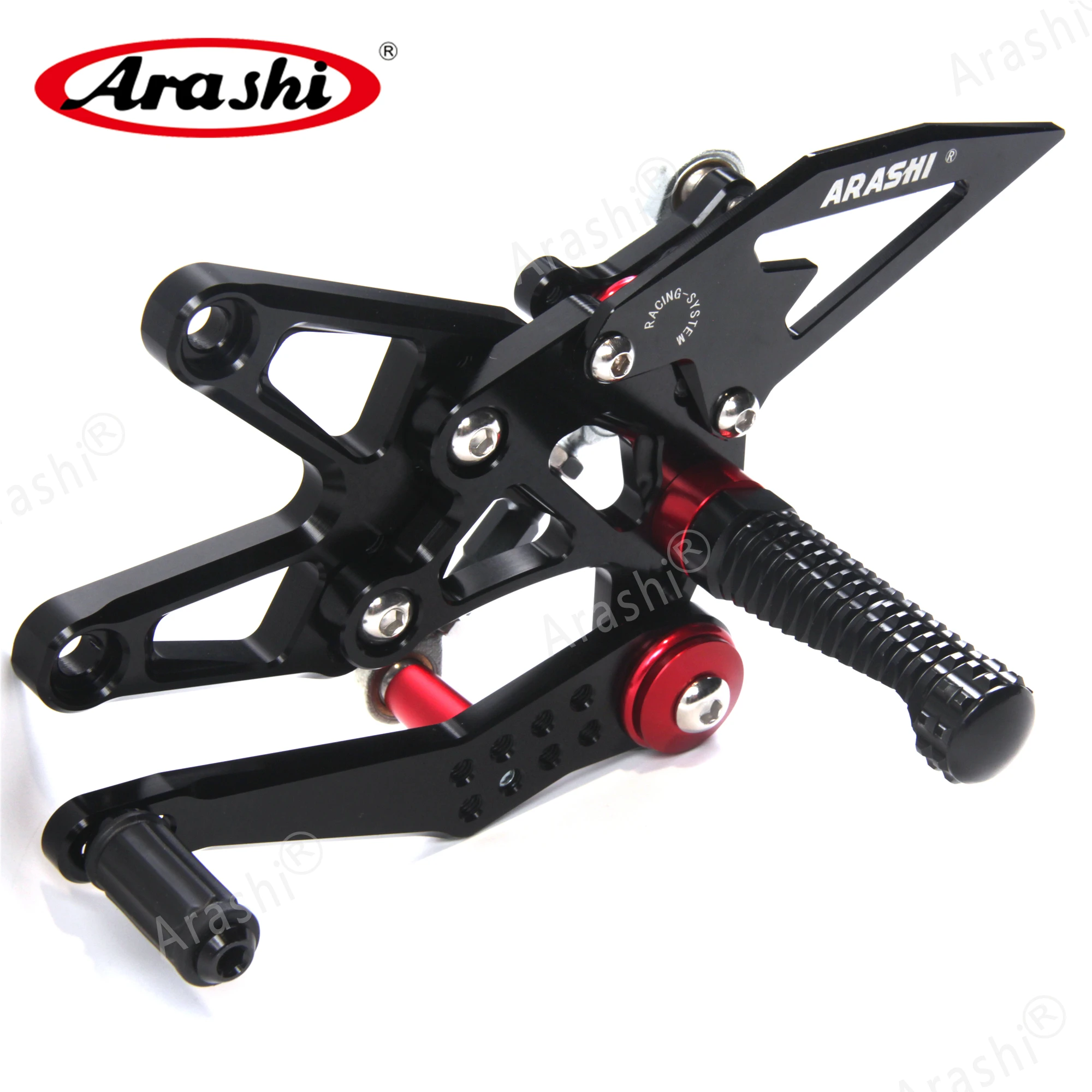ARASHI CNC Регулируемые подножки для TRIUMPH DAYTONA 675 675R 2013- подножки Rider Rearset алюминий золото