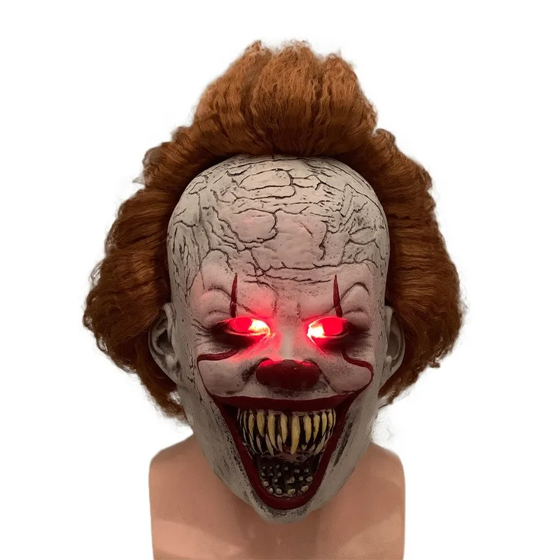 Stephen King's It 2 маска пеннивайза светодиодный парик головной убор ужас Хэллоуин