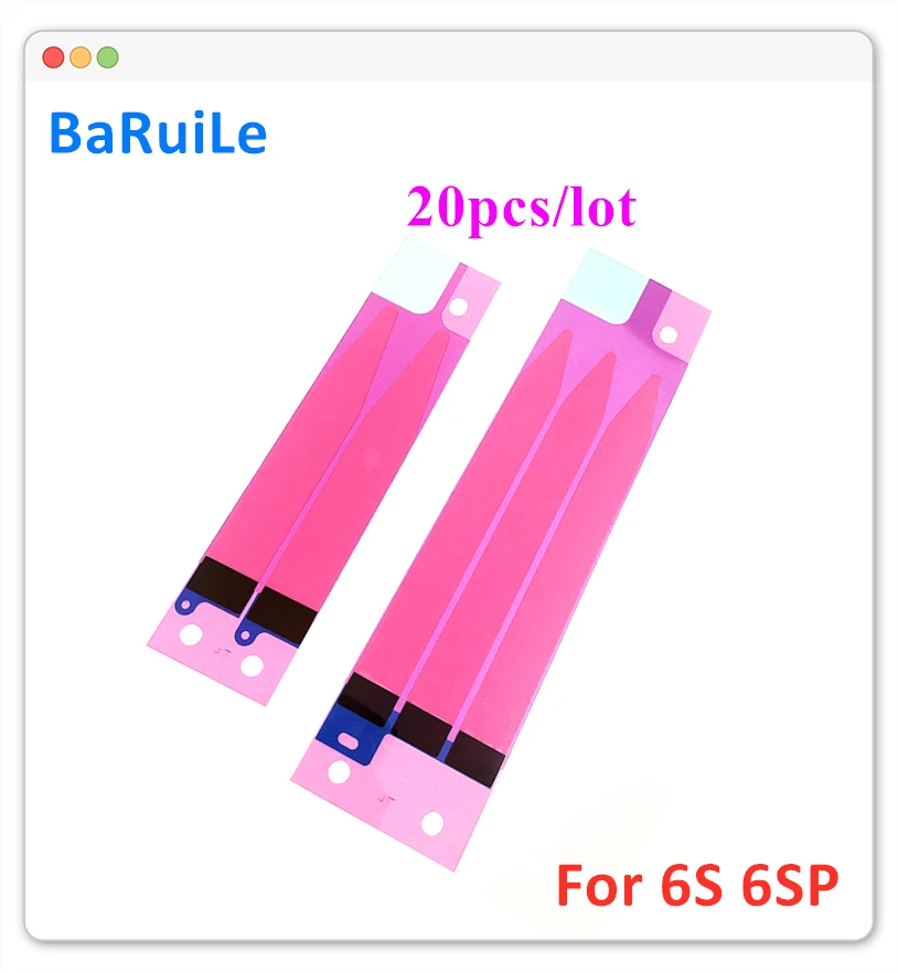 BaRuiLe 20 шт. батарея наклейка для iPhone 6 6plus 6S 7 8 plus X XR XS Max 5S 5C клей полоса Tab 3 М лента