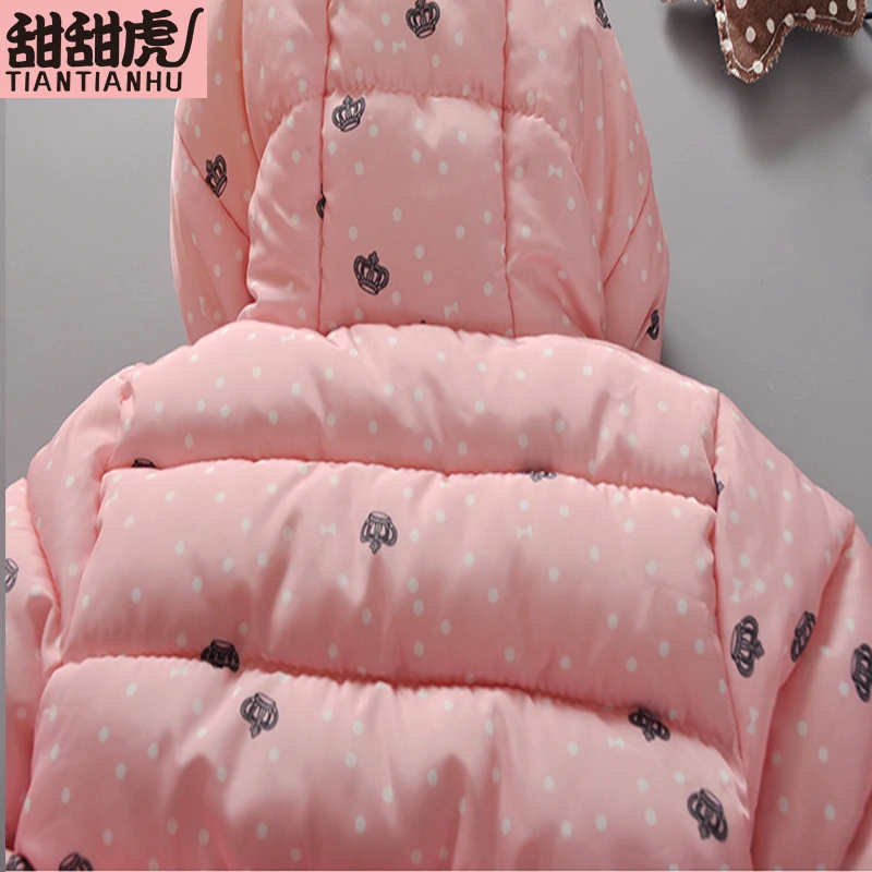 Зимнее пальто для маленьких девочек Верхняя одежда детей зимний комбинезон с