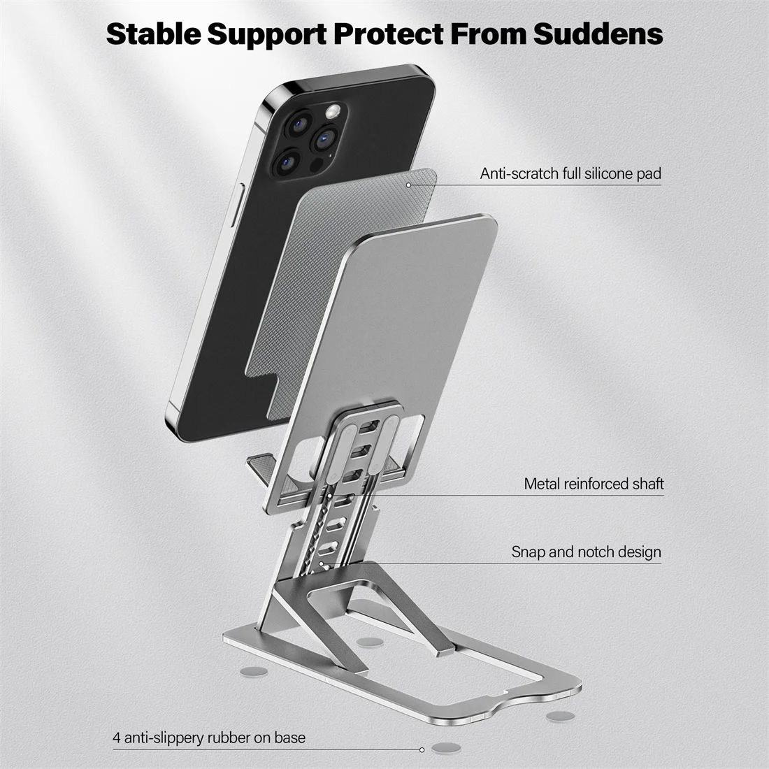 2021 metal desktop tablet holder table cell ultra thin foldable support desk mobile phone stander for iphone ipad adjustable free global shipping