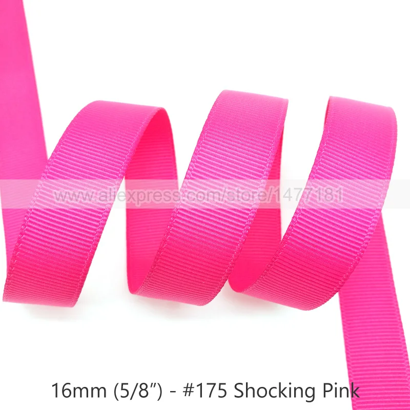 175 Shocking Pink 20 ярдов) 6 мм 9 мм 16 мм 25 мм 38 мм 50 мм корсажная лента высокого качества полиэстер корсажная лента ручной работы - Цвет: 175 Shocking Pink