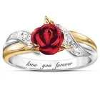 Подарок на День святого Валентина для подруги романтический подарок на любовь кольцо с буквами в виде Розы Подарок на годовщину жене