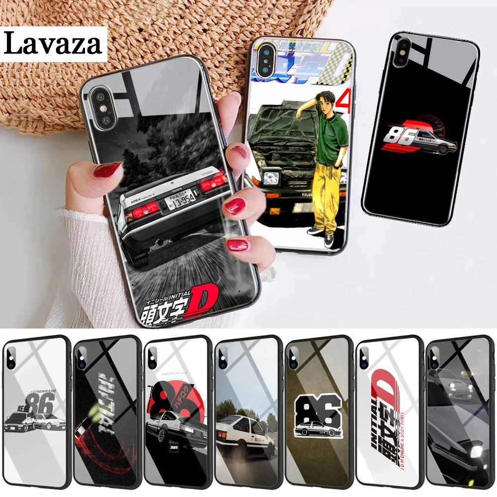 10d AE86 Initial D стеклянный чехол для телефона Apple iPhone 11 Pro XR X XS Max 6 6S 7 8 Plus 5 5S SE|Бамперы| |