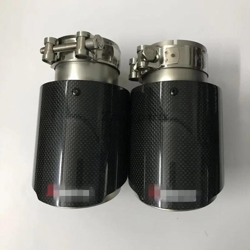 2 шт. Akrapovic полотняная плетеная Глянцевая углеродистая выхлопная система