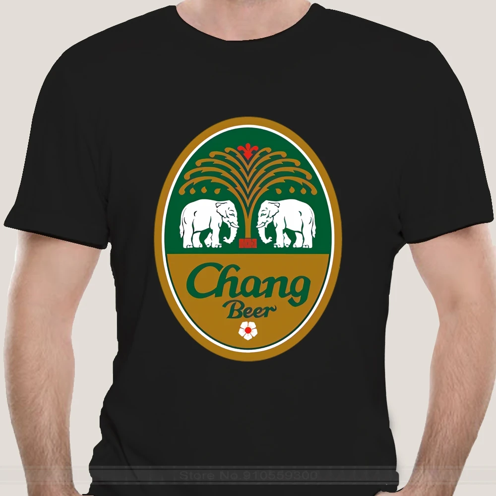 Мужская футболка с принтом Чанг пива Тайланд слон хлопок 100 мягкая новая тайская