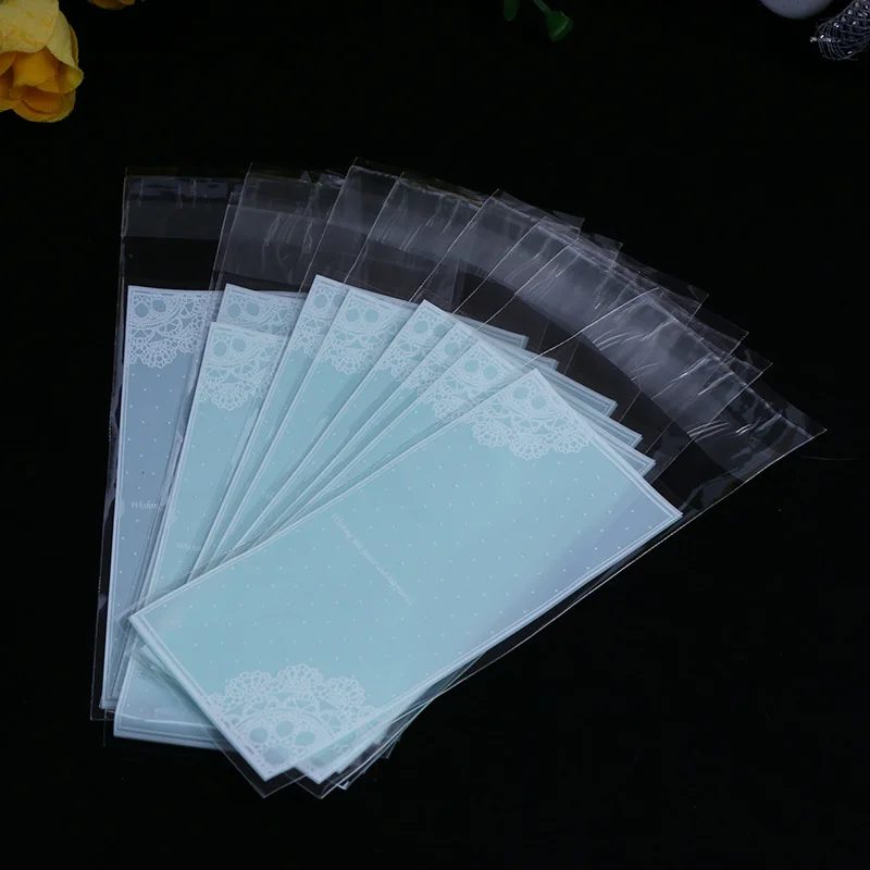 100 шт. Упаковочные пакеты с принтом кружевные розовые точки вечерние Подарочный