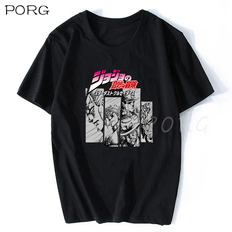 Рубашка мужская из хлопка с принтом невероятных приключений Джоджо уличная