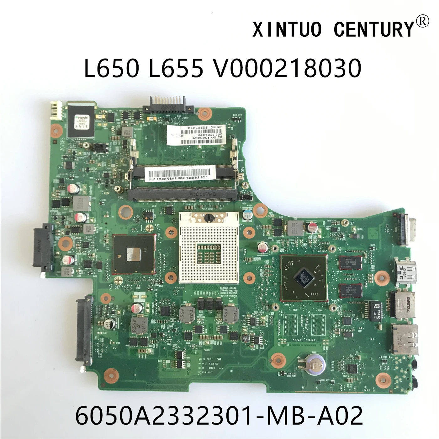 Материнская плата V000218030 6050A2332301 MB A02 для ноутбука Toshiba Satellite L650 L655 HM55 DDR3 W/ HD4500 GPU 100%