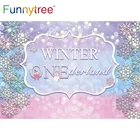 Фон Funnytree для фотосъемки с изображением зимней снежинки на 1-й день рождения