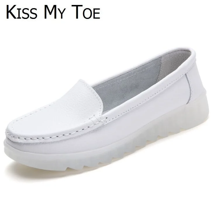 2021 Весенняя мягкая натуральная кожа повседневная простая дышащая женская обувь