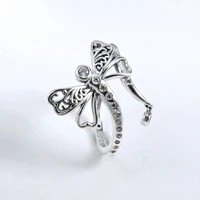 lr luxury dream dragonfly pan 925 silver open cuff ring for women cubic zirconia wedding engagement fine jewelry 2022 trend